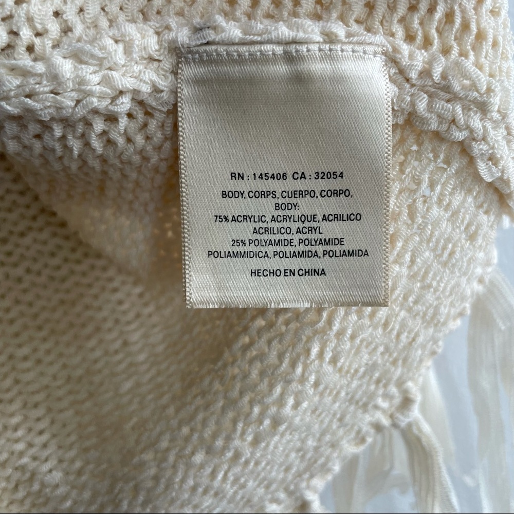 Anthropologie Pepin Boho Fringe Sweater Vest Size XSmall - Picture 6 of 7